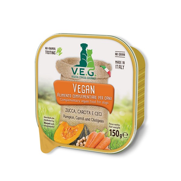 V.E.G. veganska hrana za pse Buča, korenje in čičerika 150g