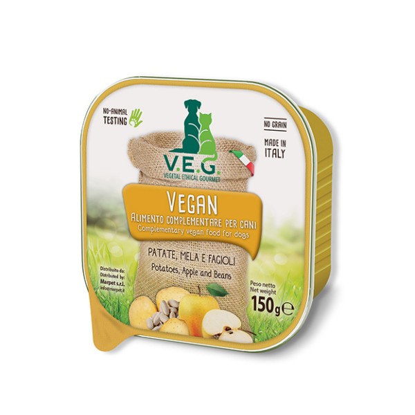 V.E.G. veganska hrana za pse Krompir, jabolko in fižol 150g