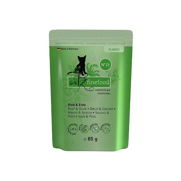 Catz Finefood no. 23 govedina in raca 85g