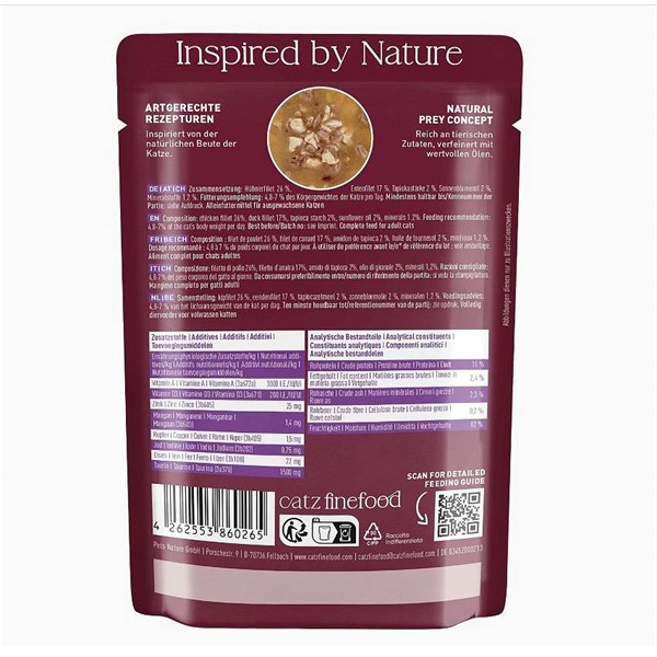 Catz Finefood Feines Filet Piščanec in raca 85g