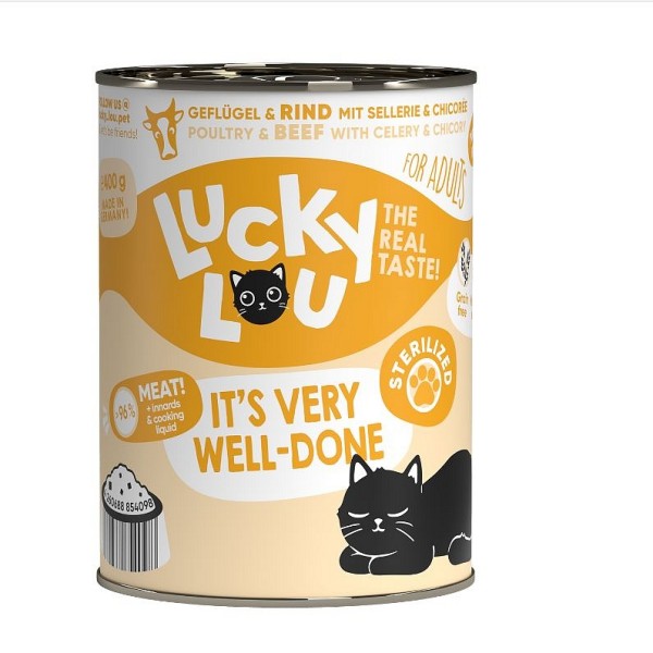 Lucky Lou LS Sterilized Perutnina in govedina 400g