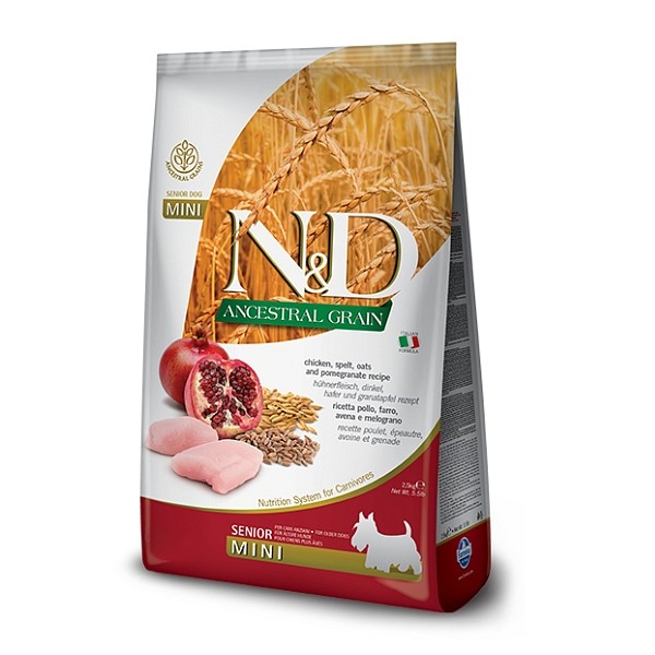 N&D Chicken and Pomegranate AG Senior Mini 2,5kg