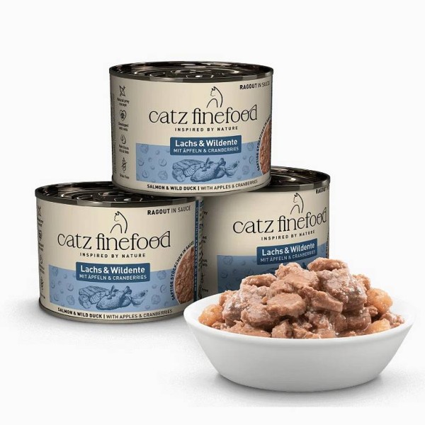 Catz Finefood Ragout no.605 Losos in divja raca 180g