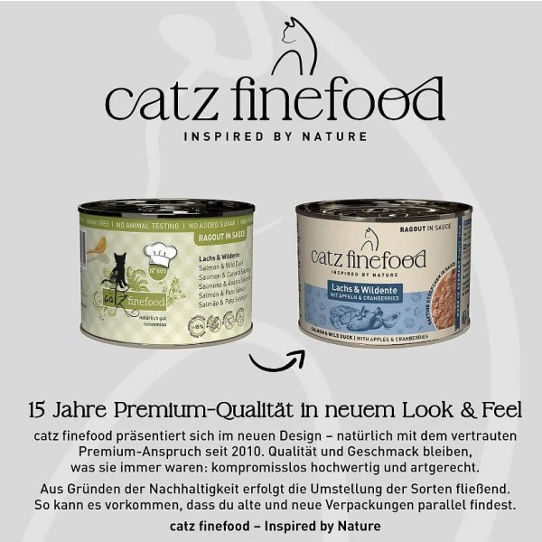 Catz Finefood Ragout no.605 Losos in divja raca 180g