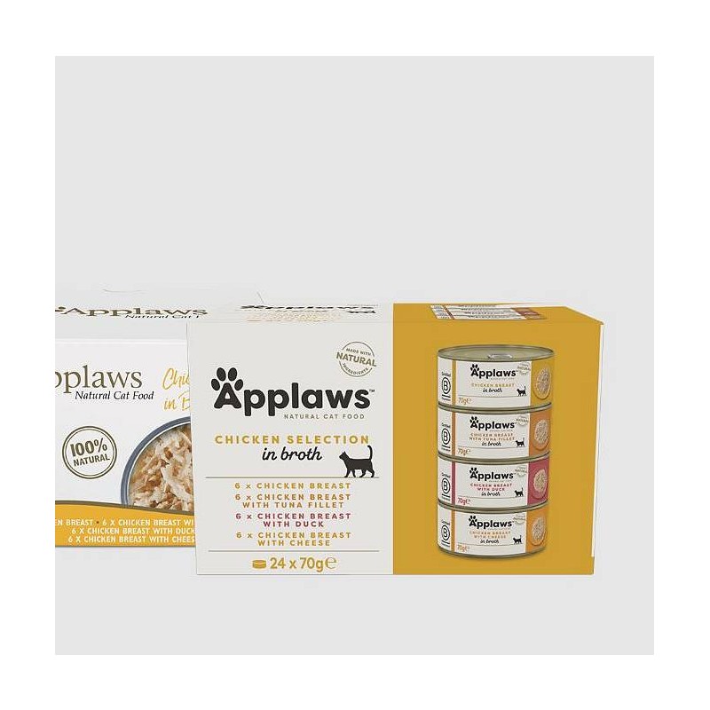 Applaws Tin MP Piščančji izbor v juhi 24x70x