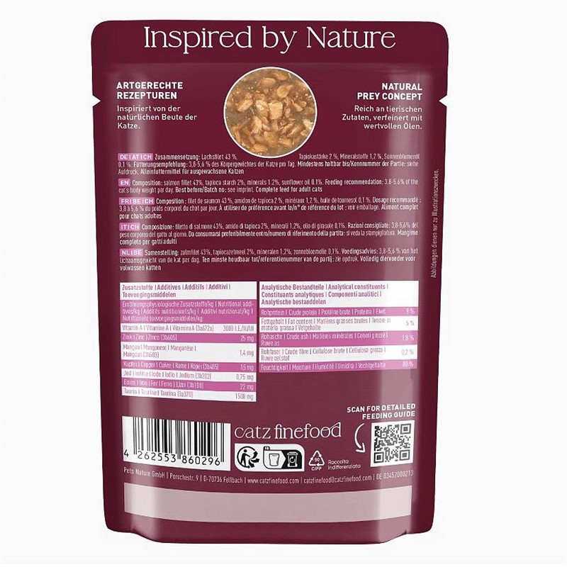 Catz Finefood Feines Filet Losos 85g