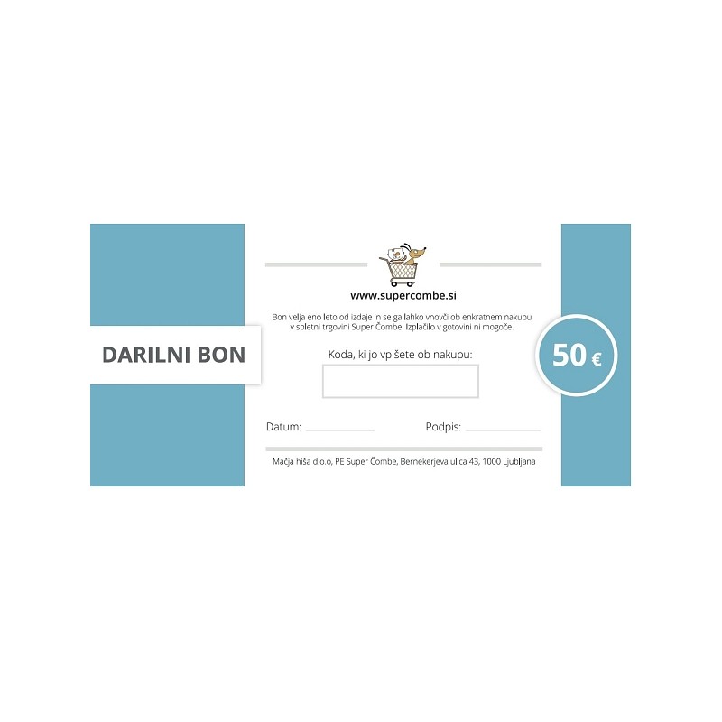 Darilni bon Super Čombe za 50€