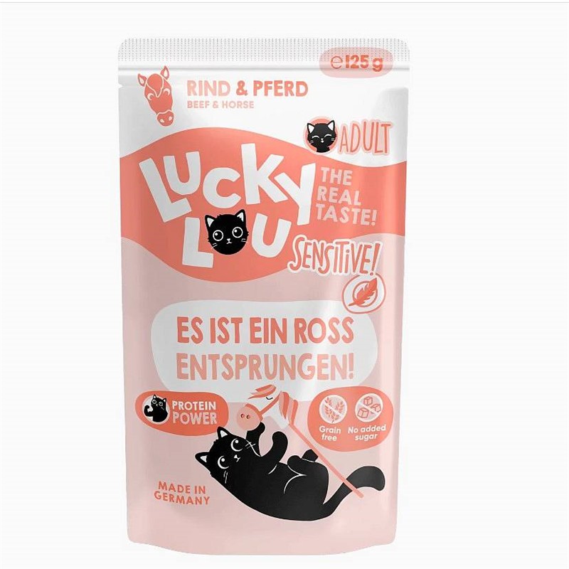 Lucky Lou LS Sensitive Govedina in konj 125g