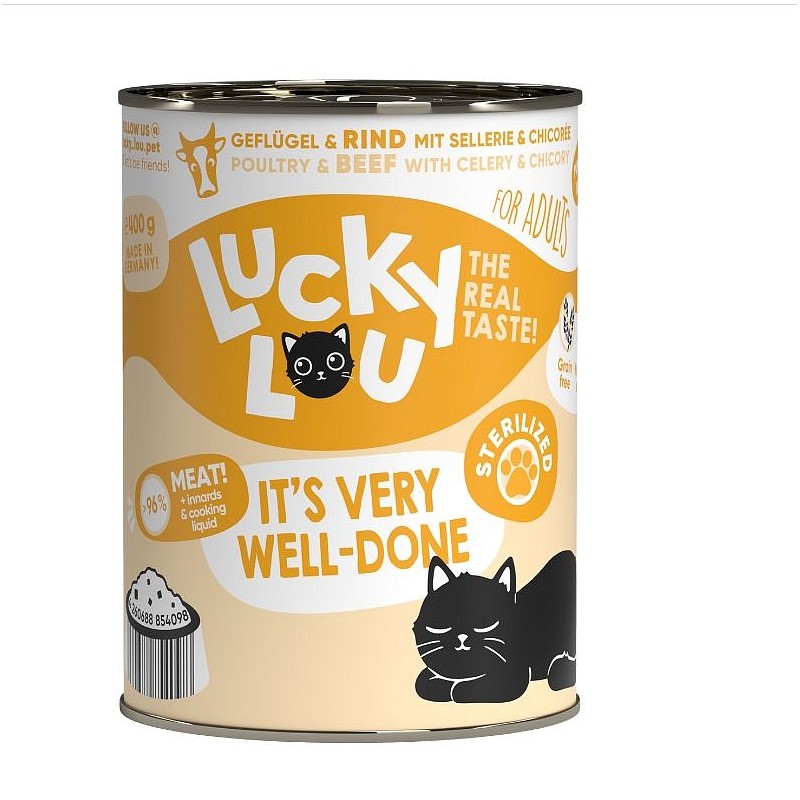 Lucky Lou LS Sterilized Perutnina in govedina 400g