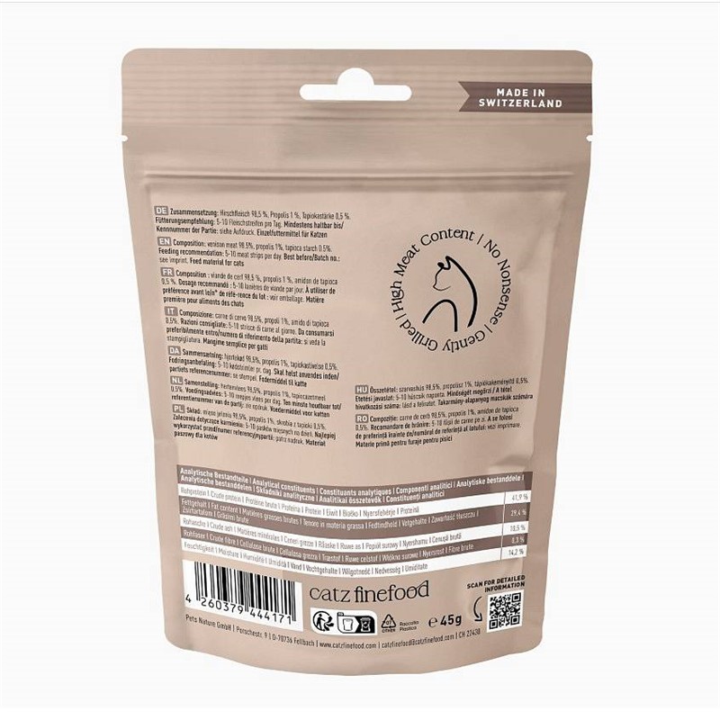 Catz Finefood Meatz no. 9 priboljški jelen 45g