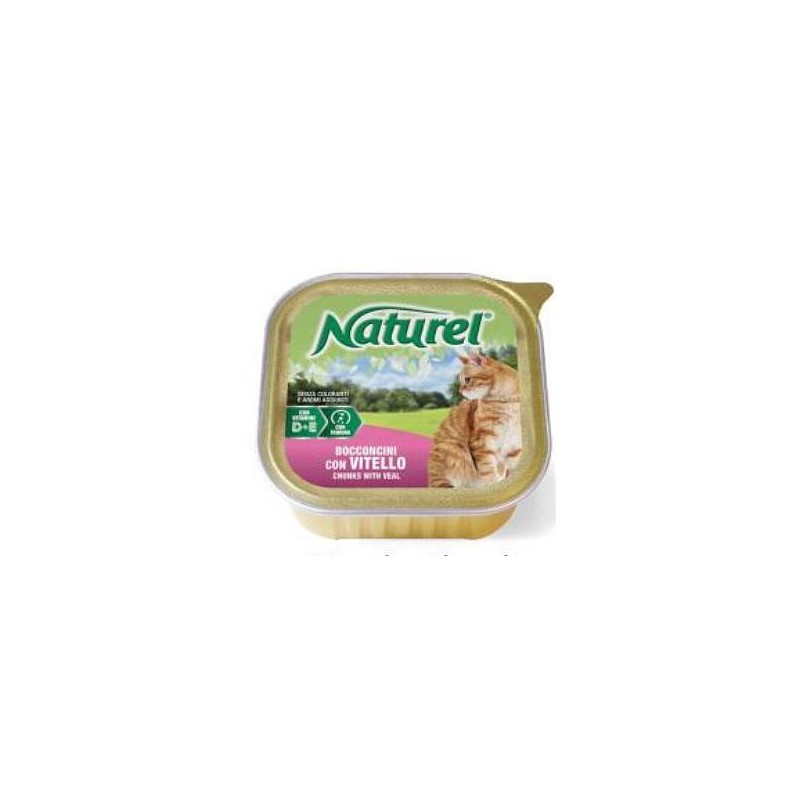 Naturel cat alu posodica Chunks Teletina 100g