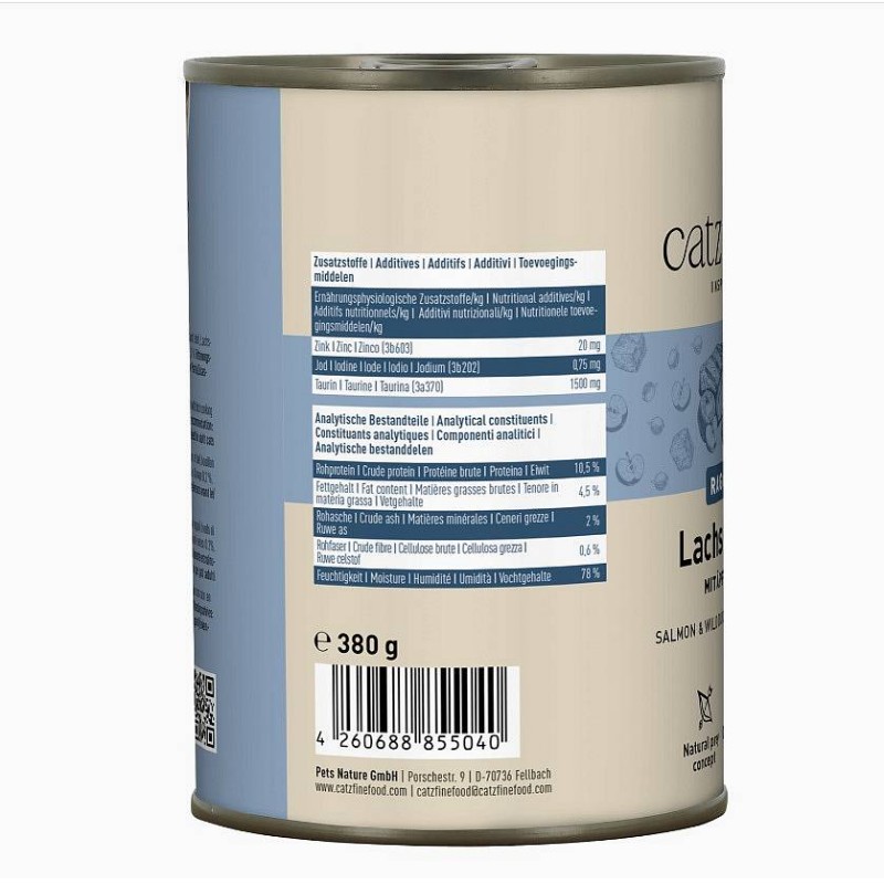Catz Finefood Ragout no.605 Losos in divja raca 380g