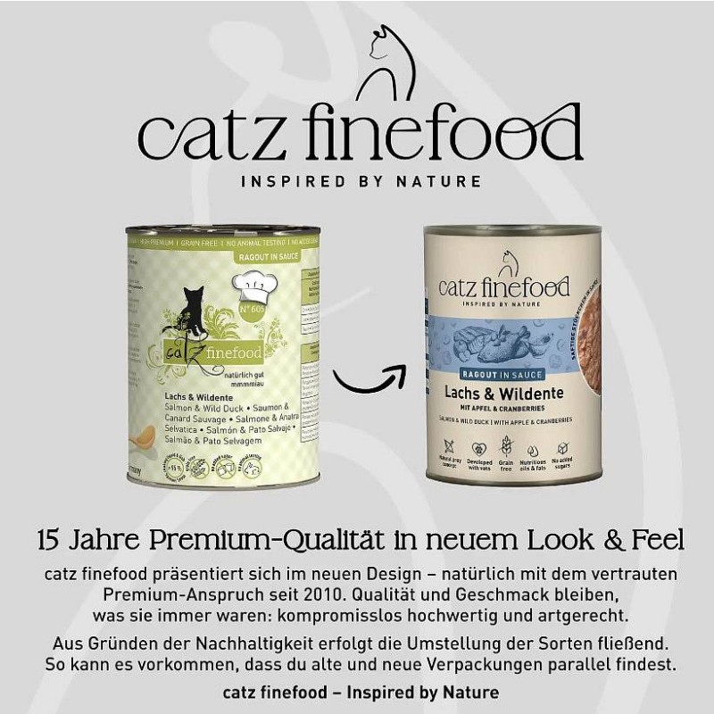 Catz Finefood Ragout no.605 Losos in divja raca 380g
