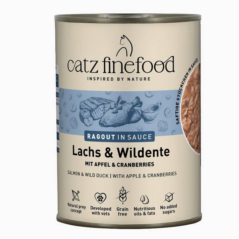 Catz Finefood Ragout no.605 Losos in divja raca 380g
