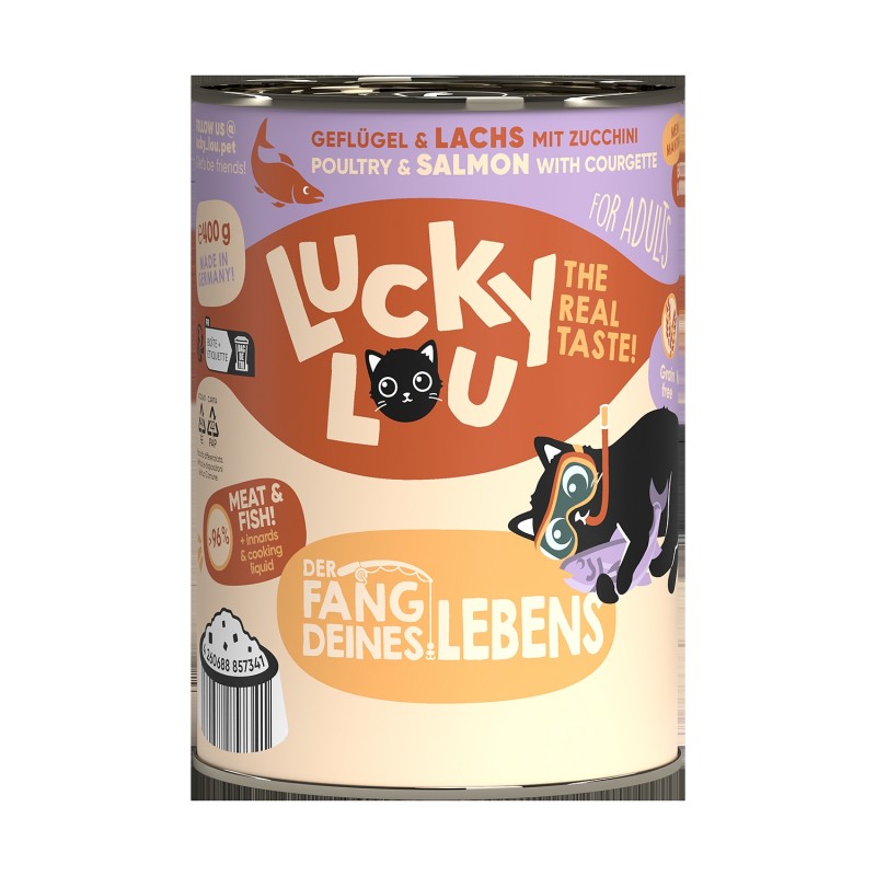 Lucky Lou LS Adult Perutnina in losos 400g