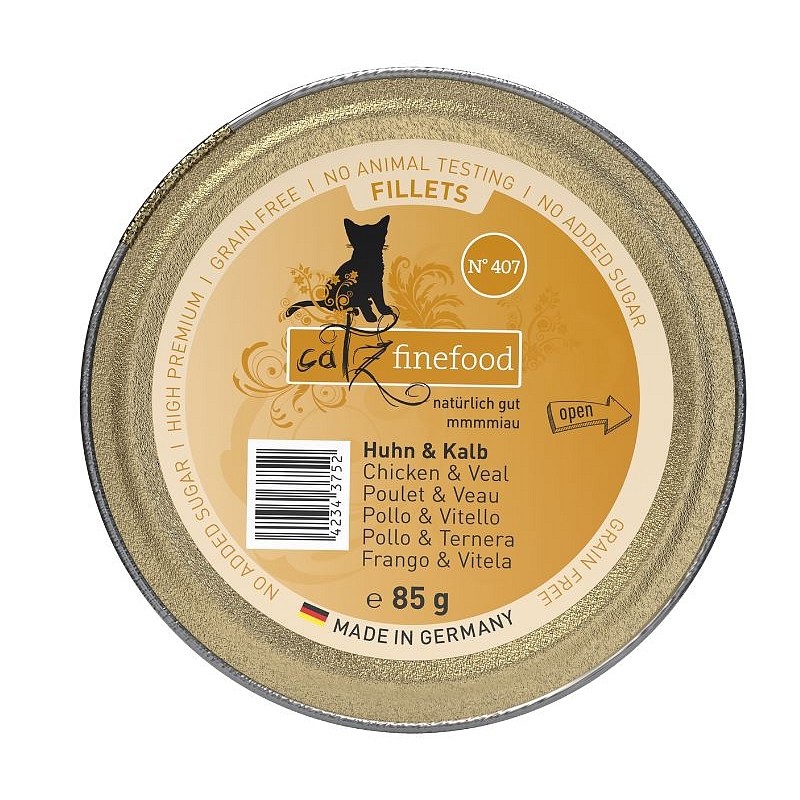Catz Finefood fillets no. 407 piščanec in teletina v želatini 85g
