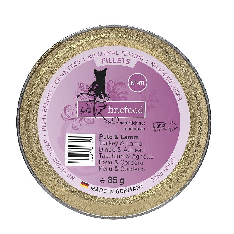 Catz Finefood fillets no. 411 puran in jagnjetina v želatini 85g