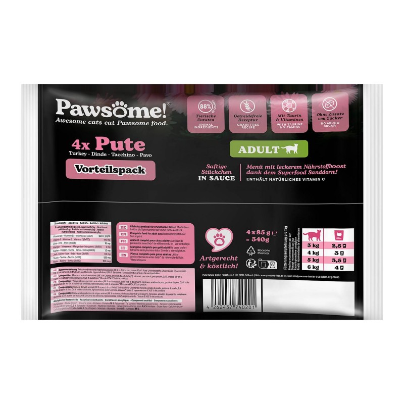 Pawsome Adult Puran 4x85 g