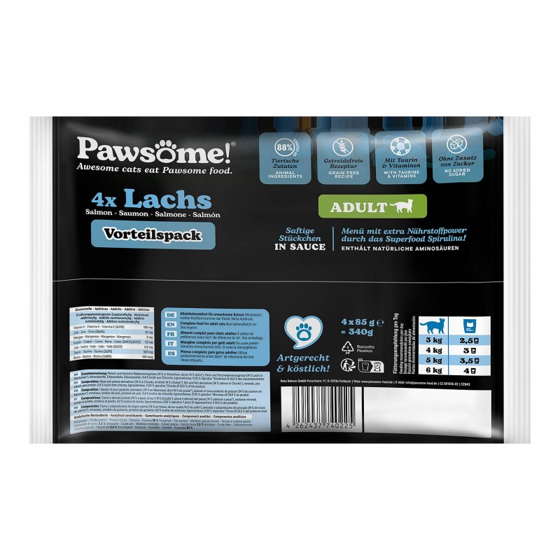 Pawsome Adult Losos 4x85 g