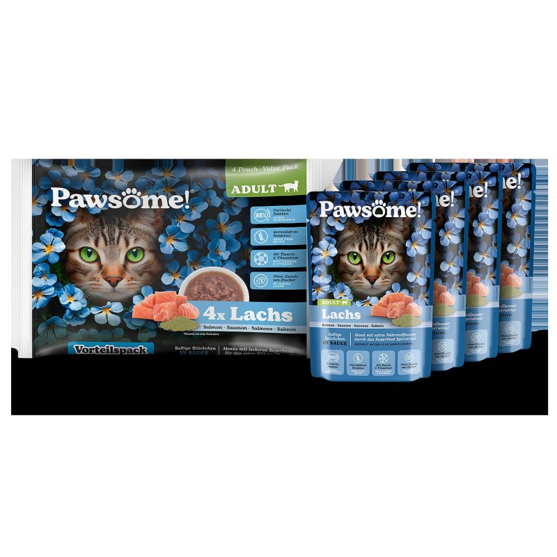 Pawsome Adult Losos 4x85 g