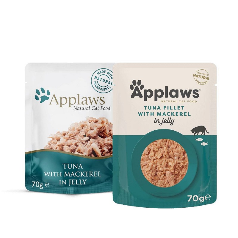 Applaws Pouch Jelly Tuna in skuša 70g