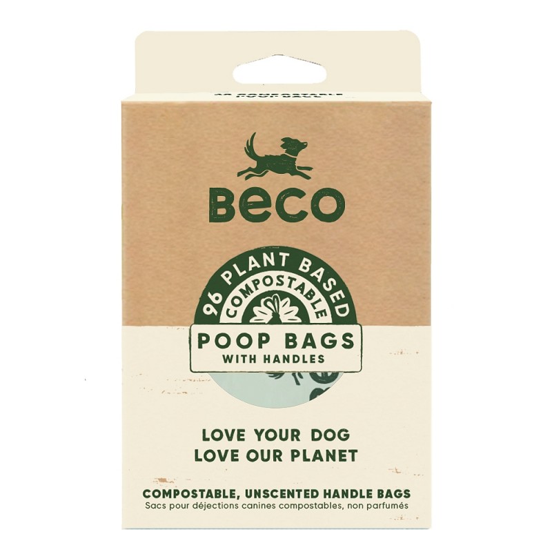 BecoBags eko kompostno razgradljive vrečke za iztrebke z ročaji
