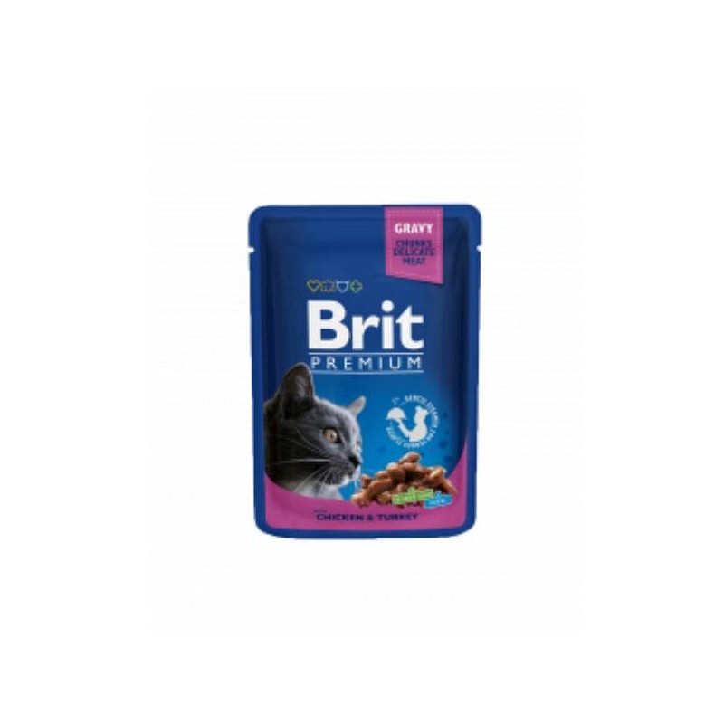 Brit Premium mokra hrana piščanec in puran 100g