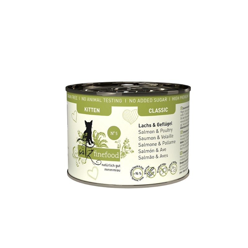 Catz Finefood Kitten no. 05 losos in perutnina 200g