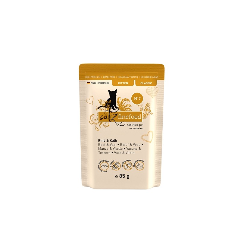 Catz Finefood Kitten no. 07 Govedina in teletina 85g