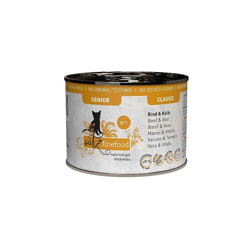 Catz Finefood Senior no.07 govedina in teletina 200g