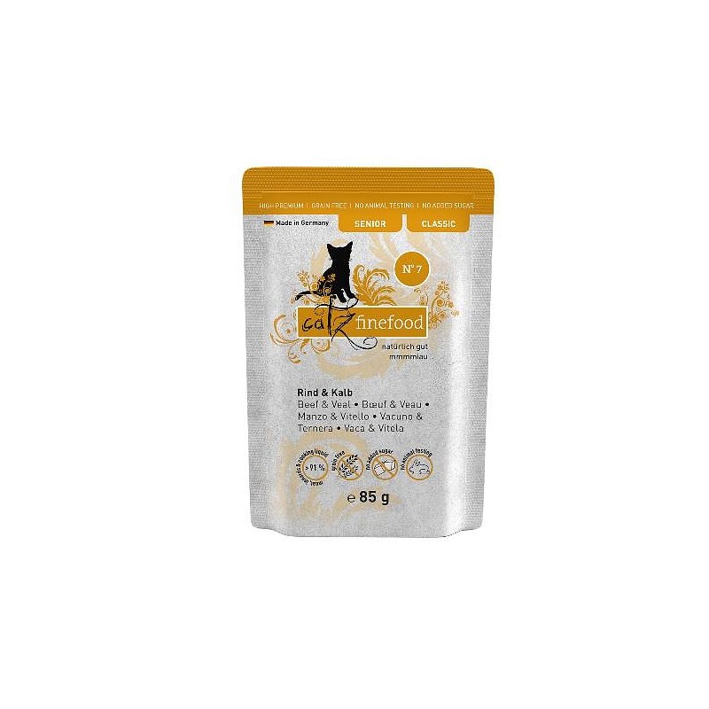 Catz Finefood Senior no.07 govedina in teletina 85g