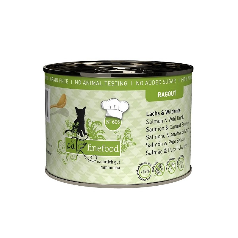 Catz Finefood Ragout no.605 Losos in divja raca 180g