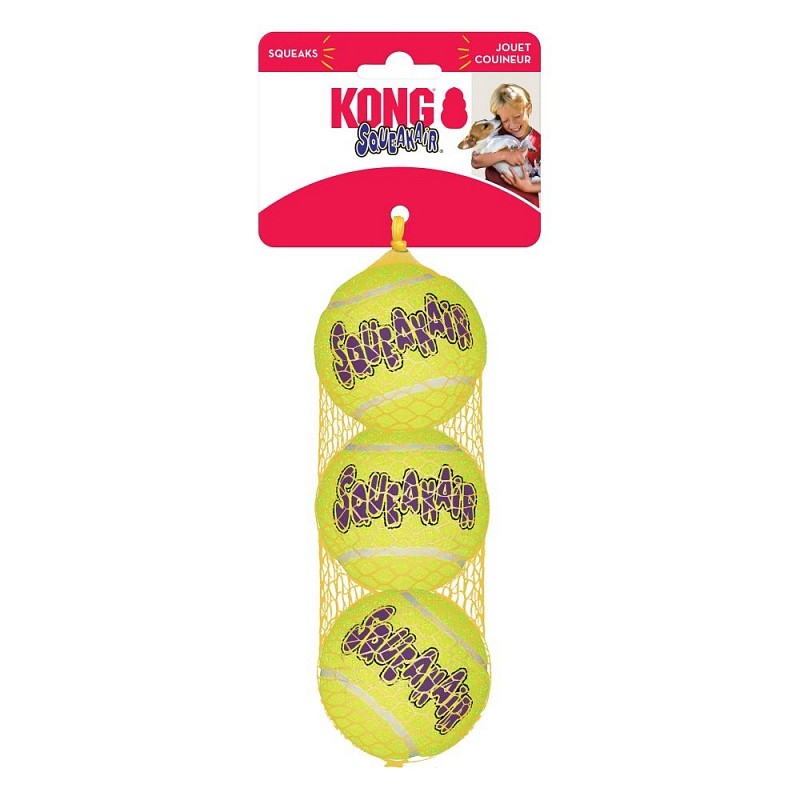 KONG AirDog Squeakair Ball 3 kosi