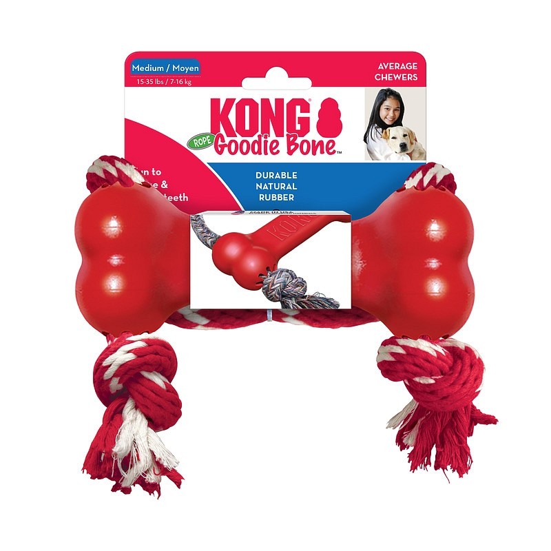 KONG Goodie Bone z vrvjo