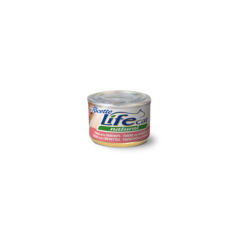 Lifecat paket konzerv le Ricette tuna s kozicami 6x150g