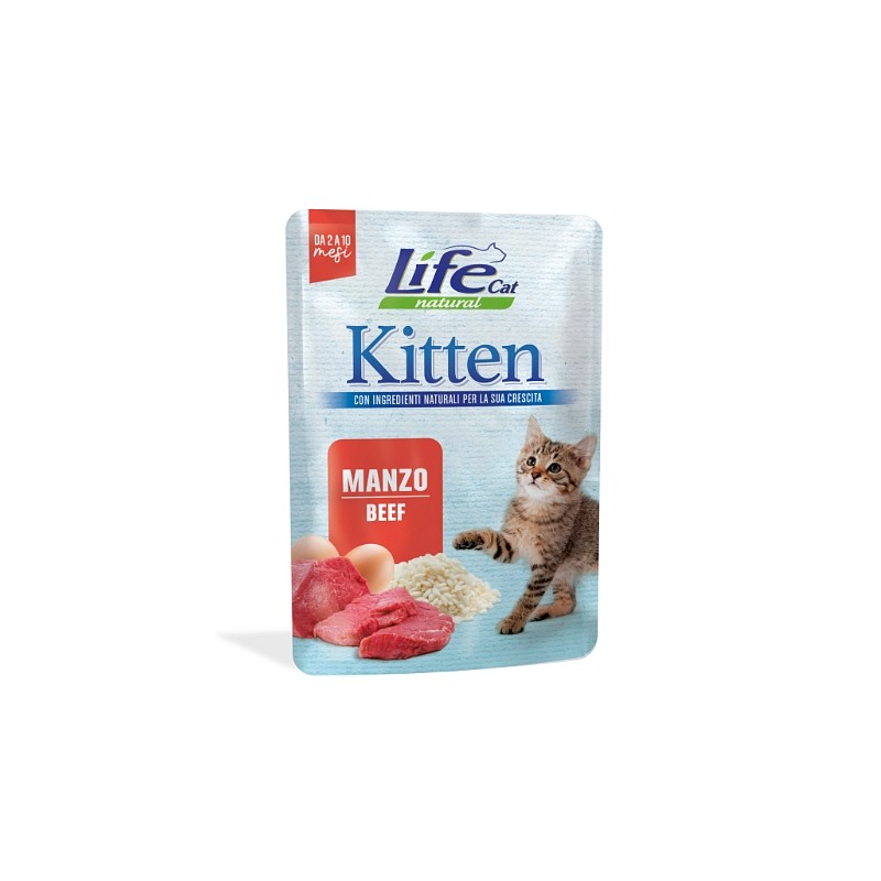 Lifecat vrečka Kitten Govedina 70g