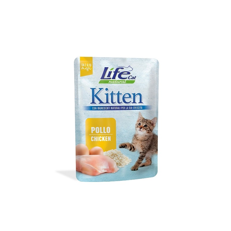 Lifecat paket vrečk Kitten piščanec 6x70g