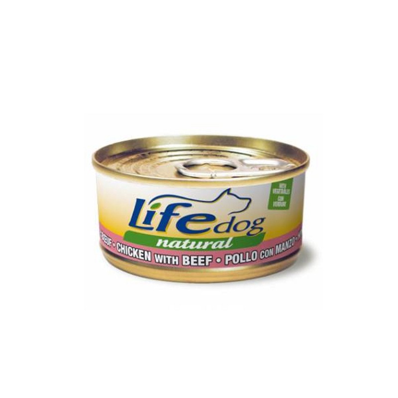Lifedog pasja mokra hrana piščanec z govedino170g