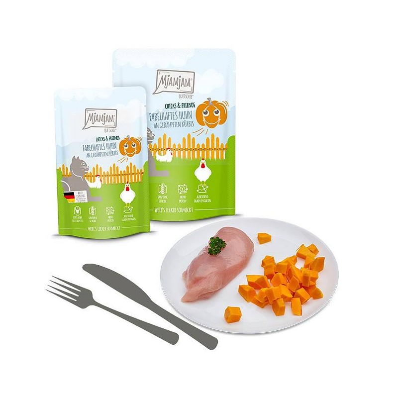 Mjamjam Chicks & Friends Piščanec z bučo 300g