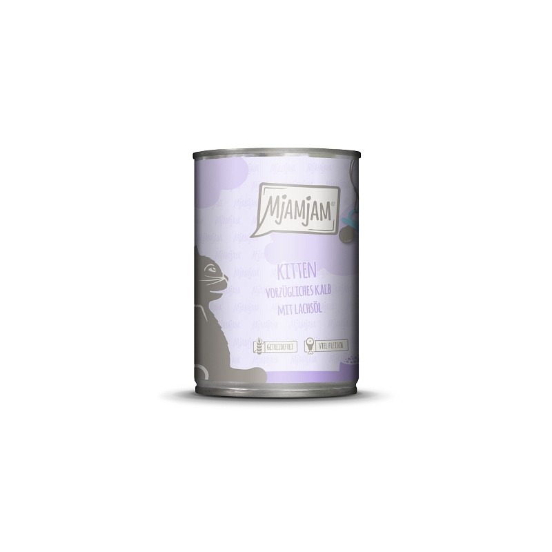 Mjamjam Kitten Teletina z lososovim oljem 400g