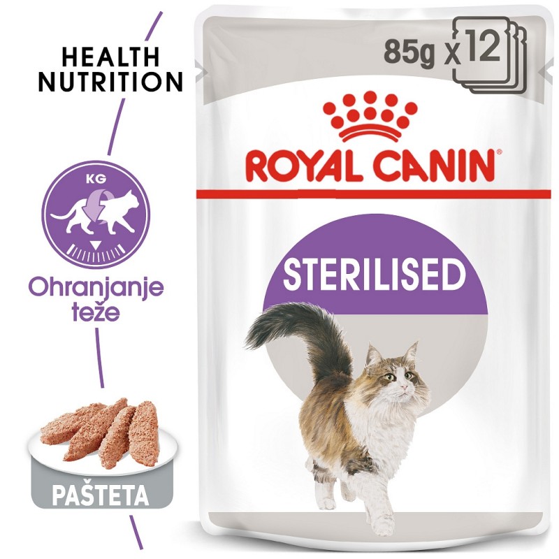Royal Canin paket Sterilised pašteta 12x85g