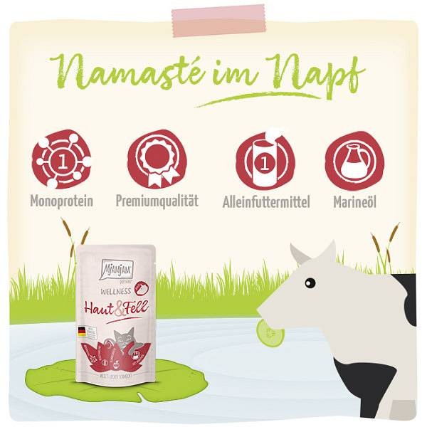 Mjamjam Wellness Koža in dlaka Govedina 125g