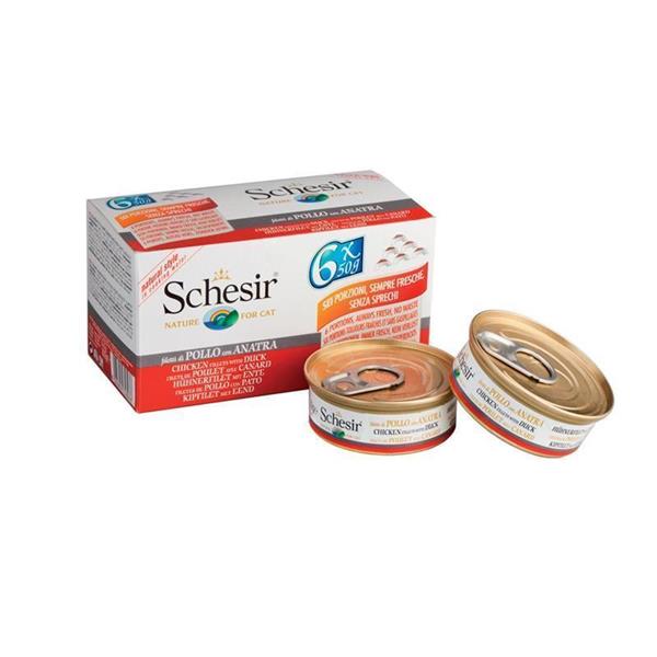 Schesir MultiPack Naturale piščanec in raca 6x50g