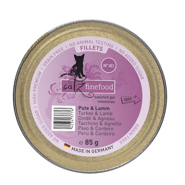Catz Finefood fillets no. 411 puran in jagnjetina v želatini 85g