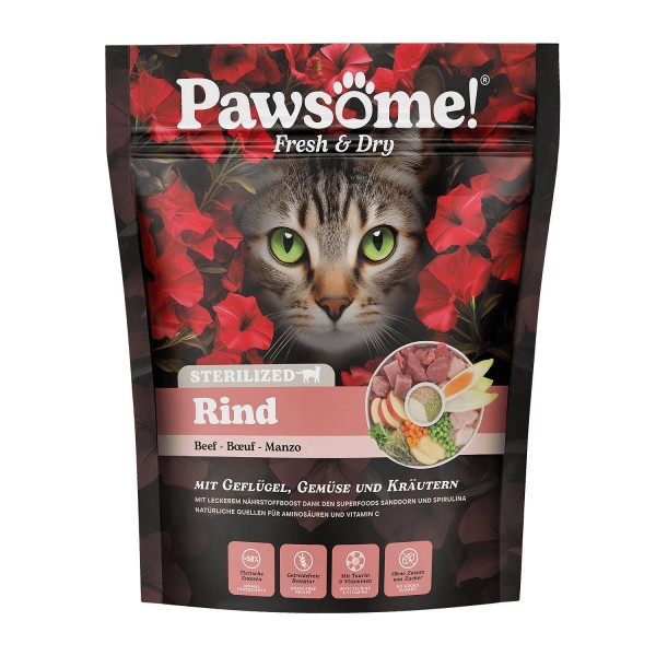 Pawsome Fresh&Dry Sterilised Govedina
