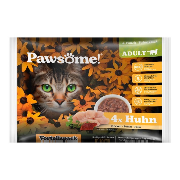 Pawsome Adult Piščanec 4x85 g