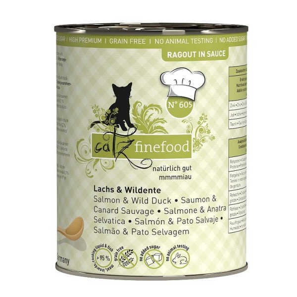 Catz Finefood Ragout no.605 Losos in divja raca 380g