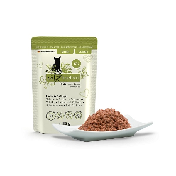 Catz Finefood Kitten no. 05 losos in perutnina 85g