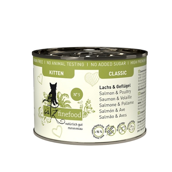 Catz Finefood Kitten no. 05 losos in perutnina 200g