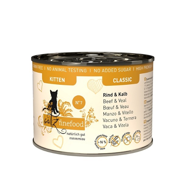 Catz Finefood Kitten no. 07 Govedina in teletina 200g